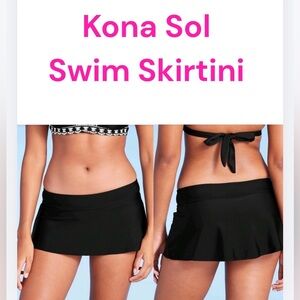 Kona Sol Black Swim Skirtini – Size Medium